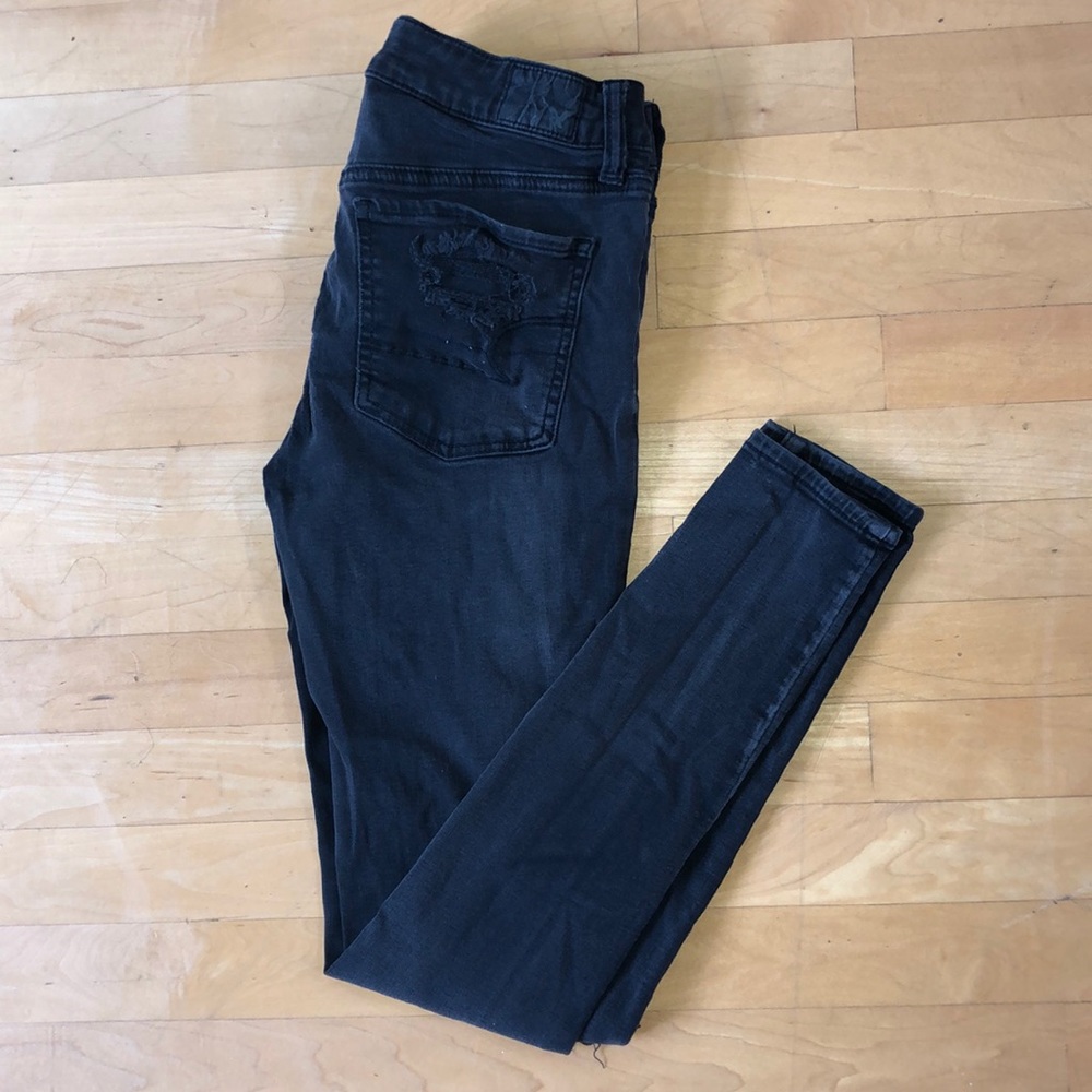 American Eagle Outfitters Black Ripped Jeans